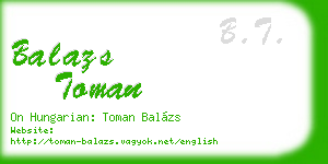 balazs toman business card